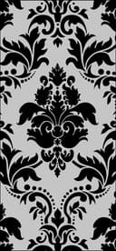 Classic Damask Pattern Stencil Vector DXF File