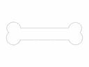 Classic Dog Bone Silhouette Vector File for Laser Cutting