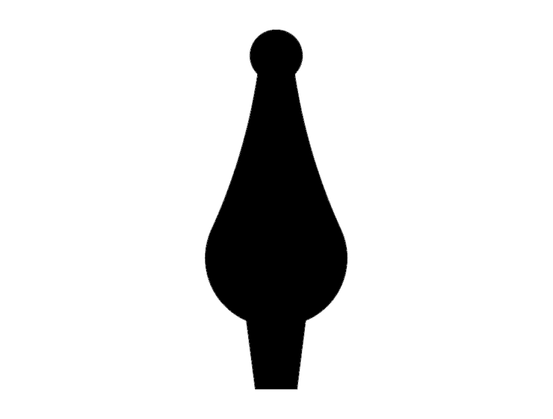 Classic Finial Ornament Vector Design (DXF File)