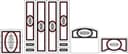 Classic Floral Wardrobe & Cabinet Door Patterns DXF CDR Vector