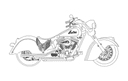 Classic Indian Motorcycle Vector Design for Laser Cutting DXF