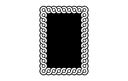 Classic Interlaced Border Frame Vector DXF File for Laser Cutting