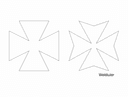 Classic Maltese Cross Designs DXF Vector File