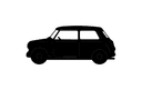 Classic Mini Cooper Silhouette Vector Design for Laser Cutting DXF