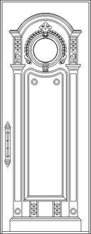 Classic Ornamental Door Vector Design for CNC and Laser Cutting
