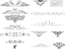 Classic Ornamental Swirls and Flourish Dividers Vector Set