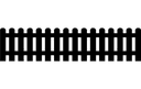 Classic Picket Fence Vector Design for Laser Cutting DXF