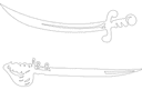 Classic Pirate Swords Vector Design for Laser Cutting DXF