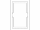 Classic Rectangular Cabinet Door Panel Vector DXF File