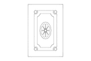 Classic Rectangular Door Panel Vector Design - DXF File