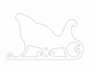 Classic Santa Sleigh Vector Design for Laser Cutting DXF