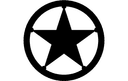 Classic Sheriff Star Badge Vector Design DXF File
