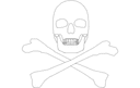 Classic Skull and Crossbones Vector DXF File