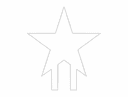 Classic Star Cake Topper Vector Design DXF File