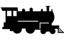 Classic Steam Train Silhouette Vector File for Laser Cutting