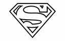 Classic Superman Logo Vector Design for Laser Cutting DXF