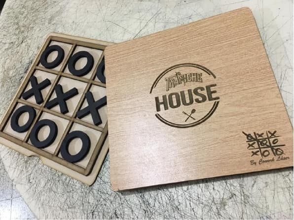 Classic Tic Tac Toe Board Game Laser Cut Vector File