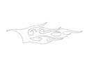 Classic Tribal Fire Flame Vector DXF File for CNC