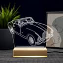 Classic Vintage Sports Car 3D LED Night Light Vector File