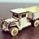 Classic Wooden Truck 3D Puzzle Laser Cut Vector File