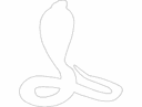 Cobra Snake Silhouette Vector Design DXF File