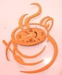 Coffee Cup Wall Clock Vector Design for Laser Cutting DXF