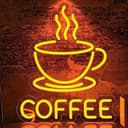 Coffee Shop Neon Style Sign Vector File for Laser Cutting