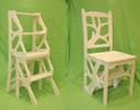Convertible Step Ladder Chair Vector DXF File for CNC