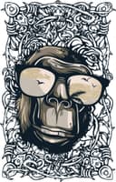 Cool Gorilla with Sunglasses Vector Graphic for Laser Cutting