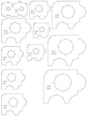 Corner Radius and Circle Guide Stencil Laser Cut Vector File