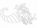 Cornucopia Harvest Vector Design for Laser Cutting DXF File