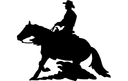Cowboy Riding Horse Silhouette Vector Design (DXF)