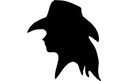 Cowgirl Silhouette Vector DXF File for Laser Cutting