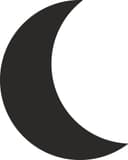 Crescent Moon Silhouette Vector DXF File