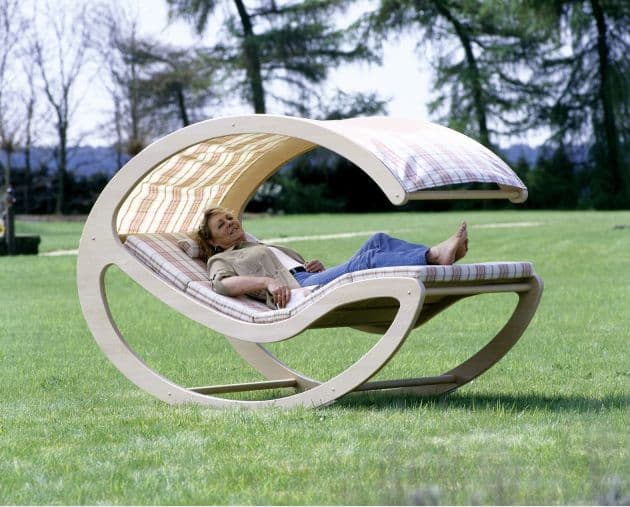 Crescent Rocking Lounger CNC Project Plan Free Vector File