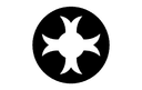 Cross in Circle Symbol Vector File for Laser Cutting (DXF)