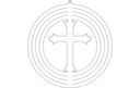 Cross Wind Spinner Vector Design DXF File for Laser Cutting