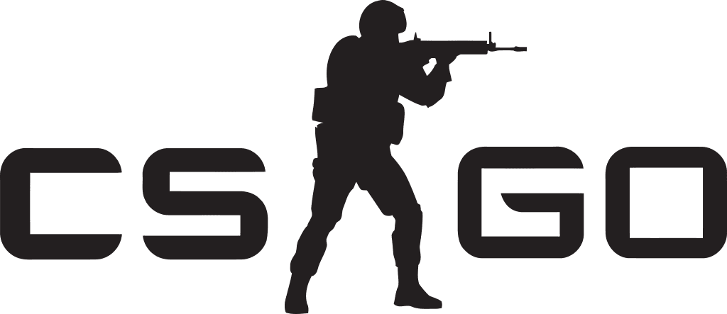 CS:GO Logo with Soldier Silhouette Vector DXF File