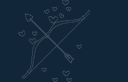 Cupid Bow and Arrow with Hearts Vector DXF for Laser Cutting