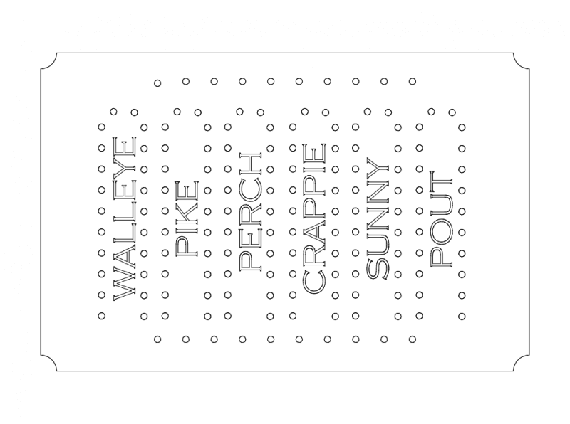 Custom Fishing Tally Board Vector for Laser Cutting DXF