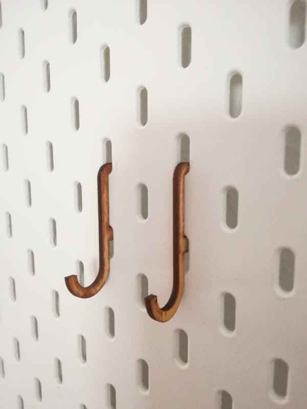Custom IKEA Skadis Pegboard Hook Laser Cut Vector File