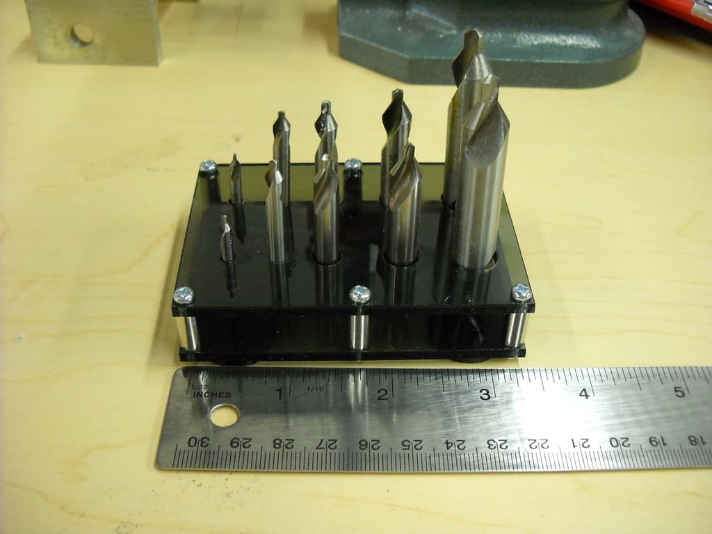 Custom Laser Cut Drill Bit Organizer DXF Vector Plan