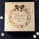Customizable Christmas Eve Box Laser Engraving Design Vector