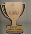 Customizable First Place Trophy Laser Cut Vector DXF File