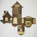 Customizable House Shape Key Holder Laser Cut Vector File