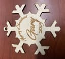 Customizable Snowflake Christmas Ornament Vector File