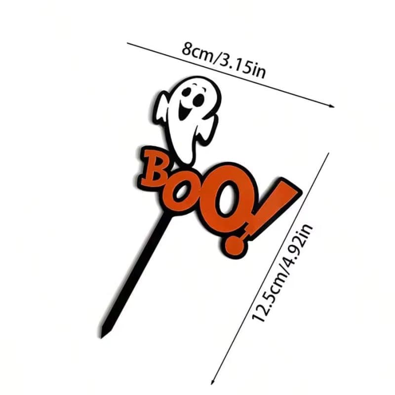 Cute Boo Ghost Halloween Cake Topper Laser Cut Vector File