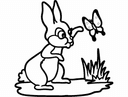 Cute Bunny and Butterfly Vector Design for Laser Cutting DXF