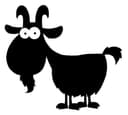 Cute Cartoon Goat Silhouette Vector Design for CNC Laser Cutting