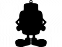 Cute Cartoon Robot Keychain DXF Vector for Laser Cutting